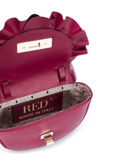 Shop Red Valentino Women's Burgundy Leather Shoulder Bag