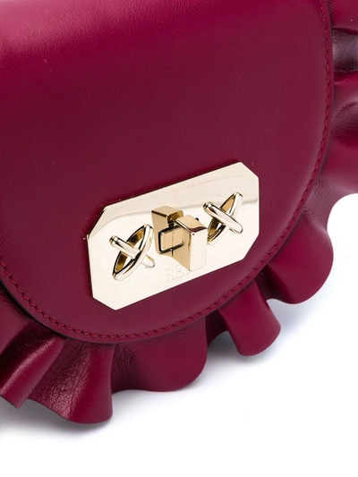 Shop Red Valentino Women's Burgundy Leather Shoulder Bag