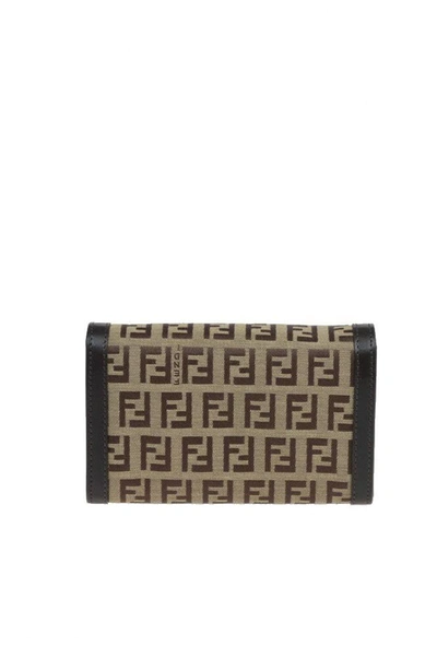 Shop Fendi Women's Brown Fabric Wallet