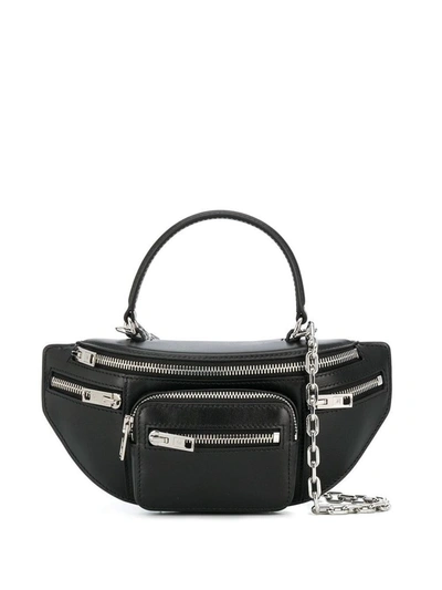 Shop Alexander Wang Women's Black Leather Handbag