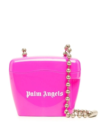 Shop Palm Angels Women's Fuchsia Polyurethane Shoulder Bag