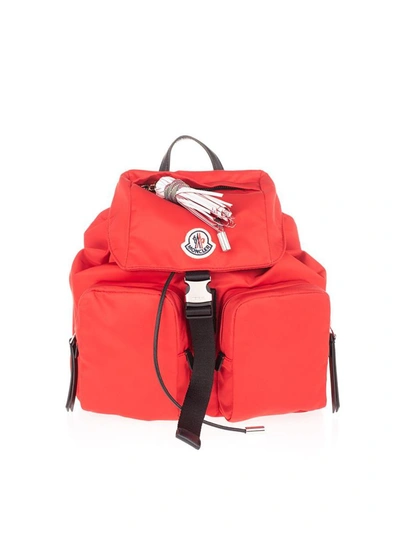 Shop Moncler Women's Red Polyamide Backpack