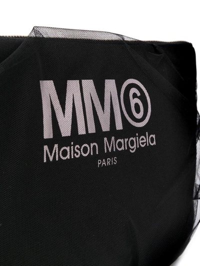 Shop Maison Margiela Women's Black Synthetic Fibers Pouch