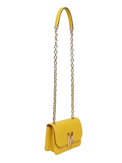Shop Moschino Yellow Shoulder Bag