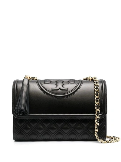 Shop Tory Burch Women's Black Leather Shoulder Bag