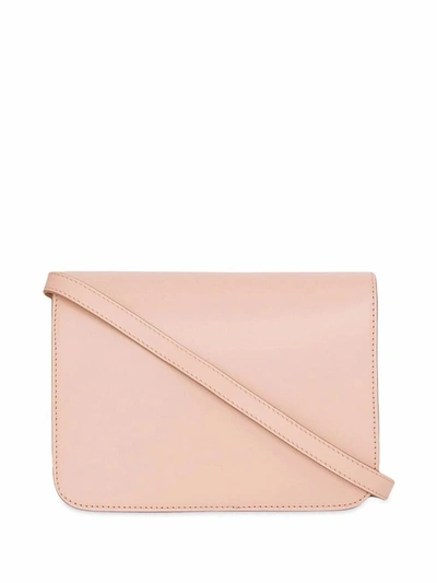 Shop Burberry Women's Pink Leather Shoulder Bag