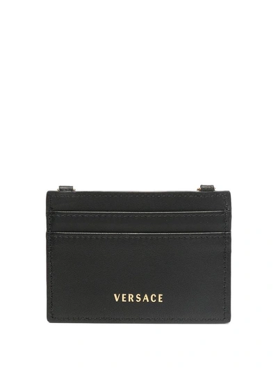 Shop Versace Women's Black Leather Card Holder