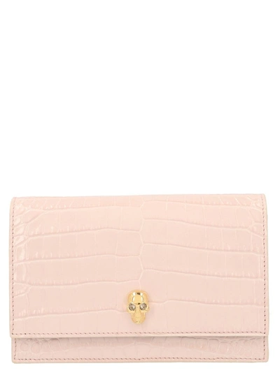 Shop Alexander Mcqueen Women's Pink Leather Shoulder Bag