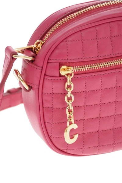 Shop Celine Céline Women's Fuchsia Leather Shoulder Bag
