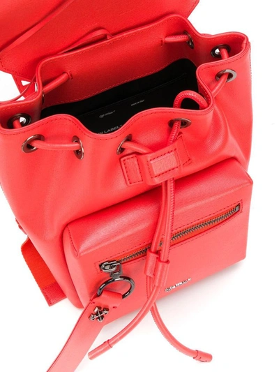 Shop Off-white Women's Red Leather Backpack