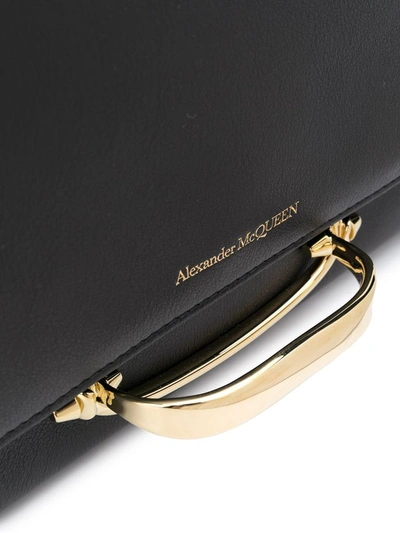 Shop Alexander Mcqueen Women's Black Leather Shoulder Bag