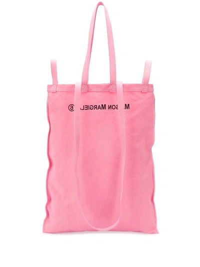 Shop Maison Margiela Women's Pink Cotton Tote