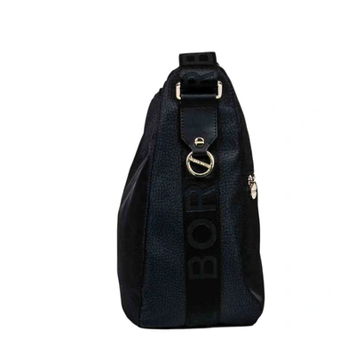 Shop Borbonese Women's Black Polyester Shoulder Bag
