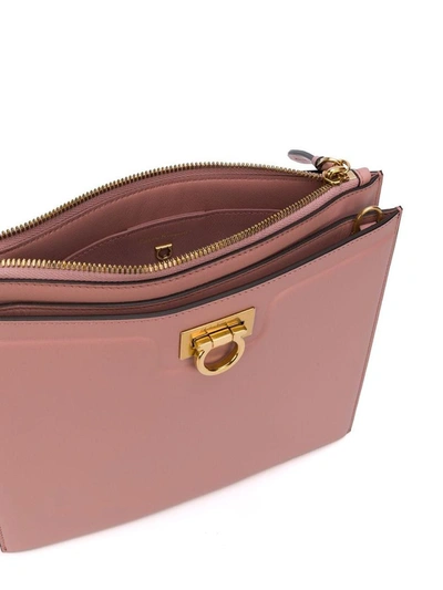 Shop Ferragamo Salvatore  Women's Pink Leather Shoulder Bag