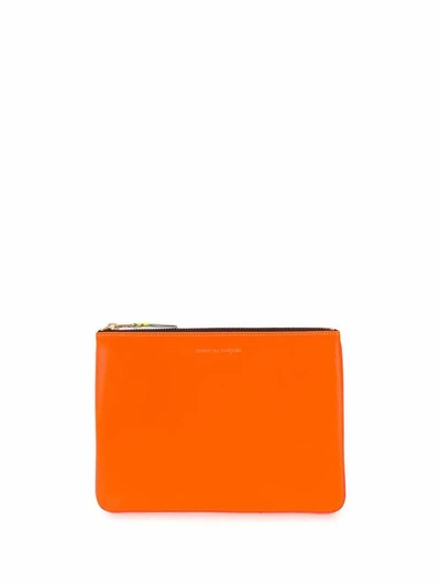 Shop Comme Des Garçons Women's Orange Leather Pouch