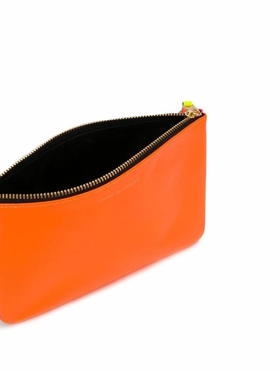 Shop Comme Des Garçons Women's Orange Leather Pouch