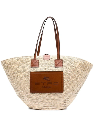 Shop Etro Women's White Cotton Tote