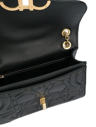 Shop Ferragamo Salvatore  Women's Black Leather Shoulder Bag