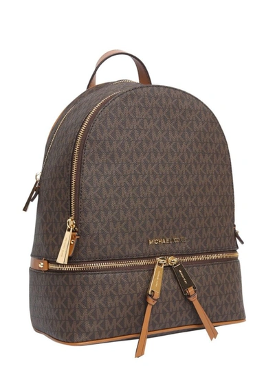 Shop Michael Kors Women's Brown Leather Backpack