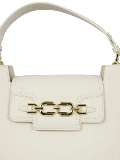 Shop Elisabetta Franchi Women's Beige Polyester Handbag