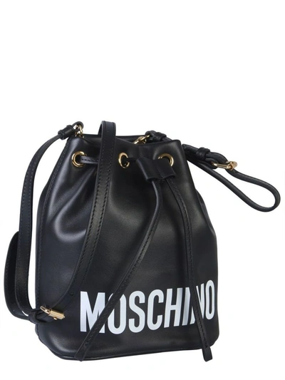 Shop Moschino Women's Black Polyurethane Shoulder Bag