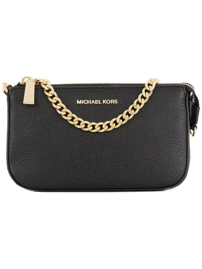 Shop Michael Kors Women's Black Leather Pouch