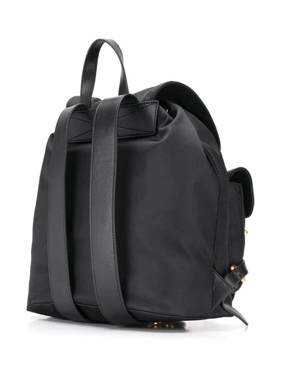 Shop Moschino Women's Black Cotton Backpack