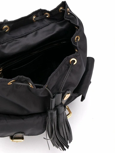 Shop Moschino Women's Black Cotton Backpack