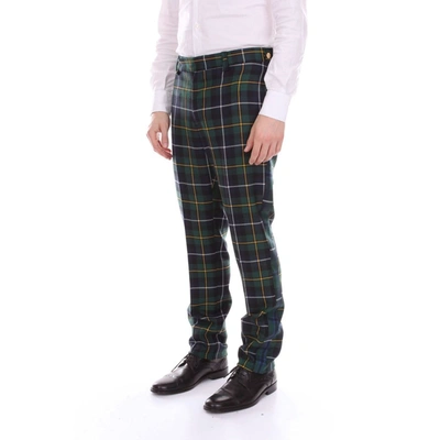 Shop Versace Collection Men's Green Wool Pants