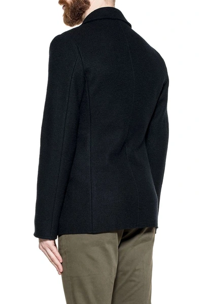 Shop Aspesi Men's Blue Wool Coat