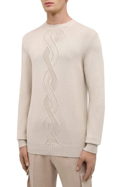 Shop Loro Piana Men's Beige Cashmere Sweater