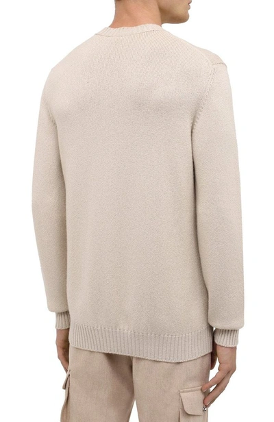 Shop Loro Piana Men's Beige Cashmere Sweater