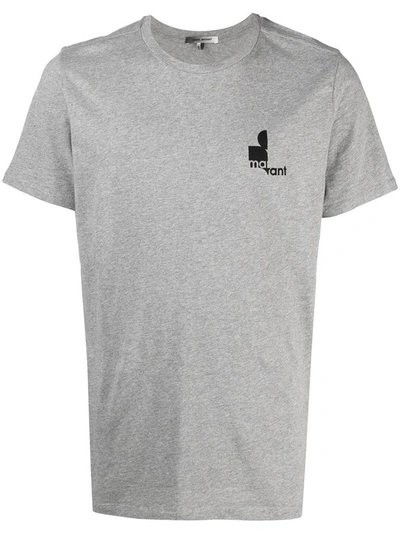 Shop Isabel Marant Men's Grey Cotton T-shirt