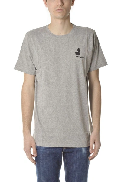Shop Isabel Marant Men's Grey Cotton T-shirt
