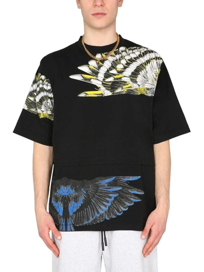 Shop Marcelo Burlon County Of Milan Marcelo Burlon Men's Black Cotton T-shirt