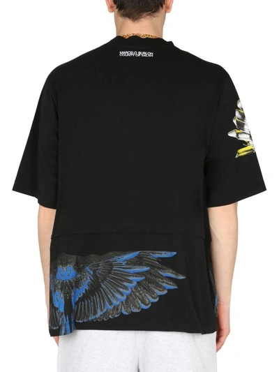 Shop Marcelo Burlon County Of Milan Marcelo Burlon Men's Black Cotton T-shirt