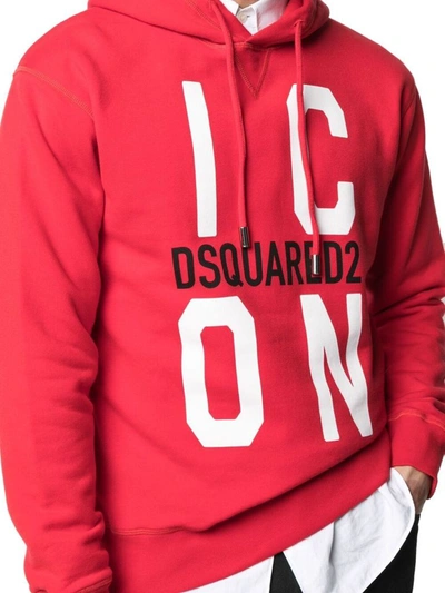 Shop Dsquared2 Men's Red Cotton Sweatshirt