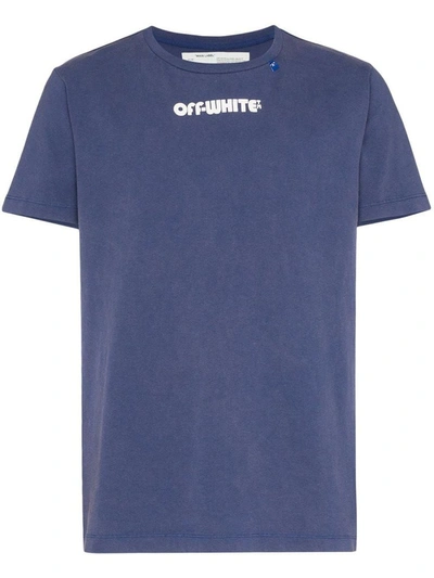 Shop Off-white Men's Blue Cotton T-shirt