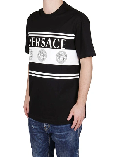 Shop Versace Men's Black Cotton T-shirt