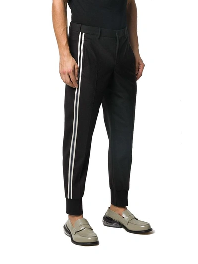 Shop Neil Barrett Men's Black Polyester Pants