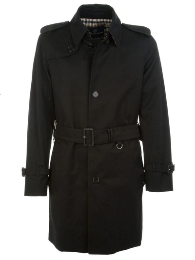 Shop Aquascutum Men's Black Polyester Coat