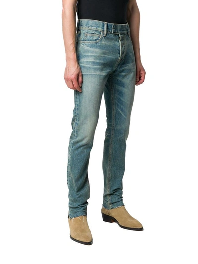 Shop Fear Of God Men's Blue Cotton Jeans