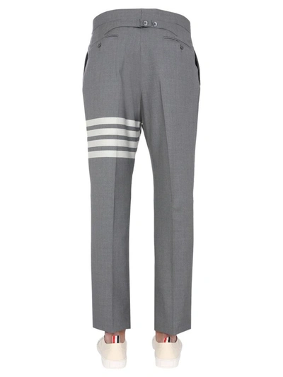 Shop Thom Browne Men's Grey Wool Pants