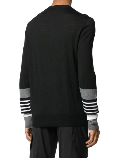 Shop Neil Barrett Men's Black Wool Sweater