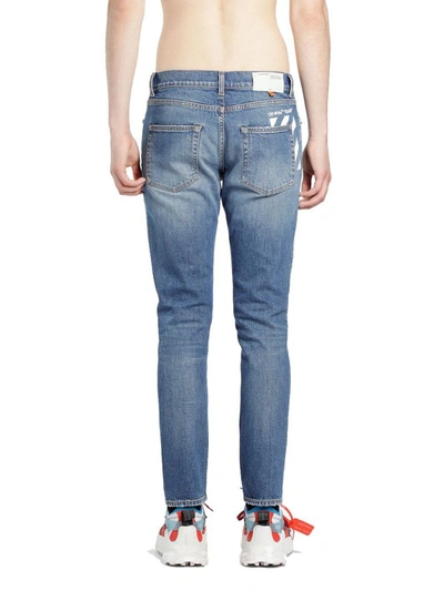 Shop Off-white Men's Blue Cotton Jeans