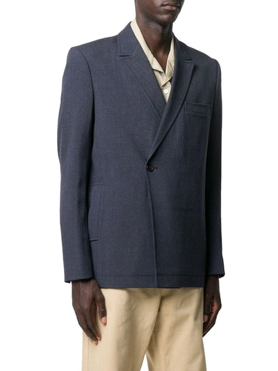 Shop Jacquemus Men's Blue Wool Blazer