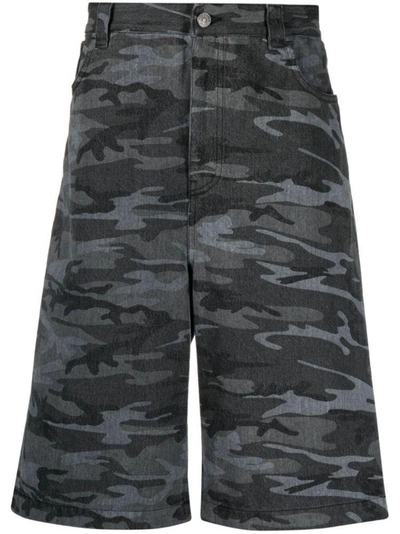 Shop Balenciaga Men's Black Cotton Shorts
