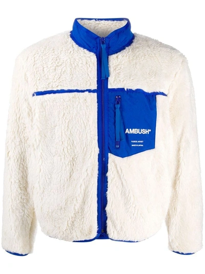 Shop Ambush Men's White Acrylic Outerwear Jacket