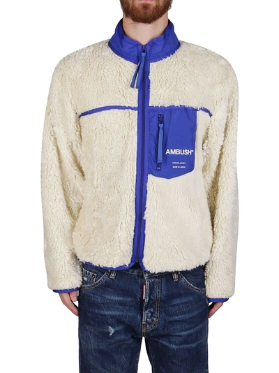 Shop Ambush Men's White Acrylic Outerwear Jacket
