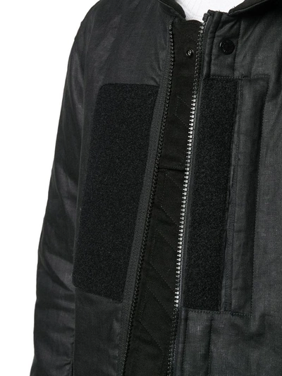 Shop Stone Island Men's Black Polyester Trench Coat